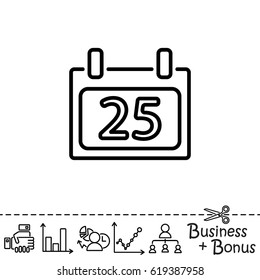 Web line icon. Calendar