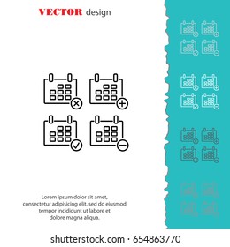 Web line icon. Calendar