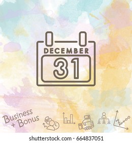 Web line icon. Calendar