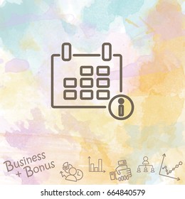Web line icon. Calendar