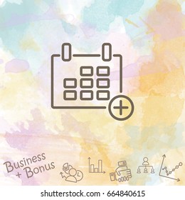 Web line icon. Calendar