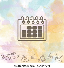 Web line icon. Calendar