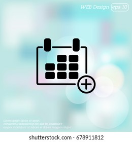 Web line icon. Calendar