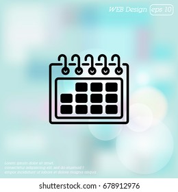 Web line icon. Calendar