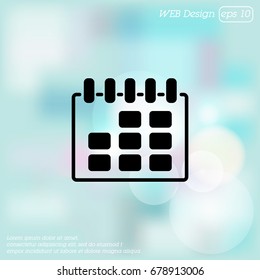Web line icon. Calendar