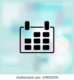 Web line icon. Calendar