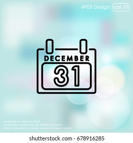 Web line icon. Calendar