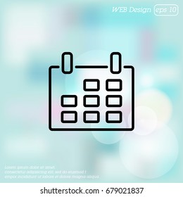 Web line icon. Calendar