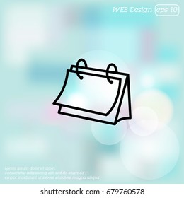 Web line icon. Calendar