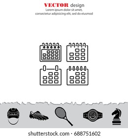 Web line icon. Calendar