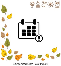 Web line icon. Calendar