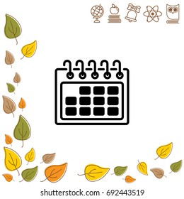 Web line icon. Calendar