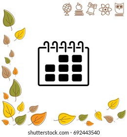 Web line icon. Calendar