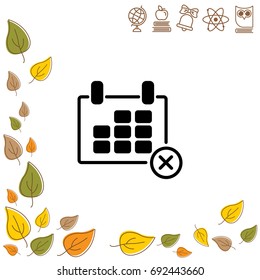 Web line icon. Calendar