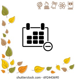 Web line icon. Calendar