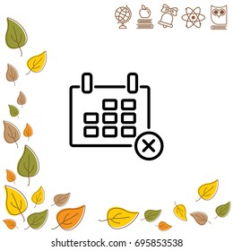 Web line icon. Calendar