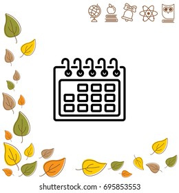 Web line icon. Calendar