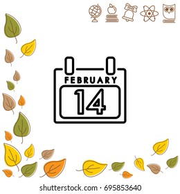 Web line icon. Calendar