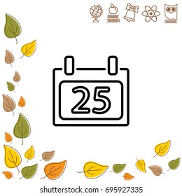 Web line icon. Calendar
