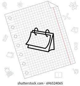 Web line icon. Calendar