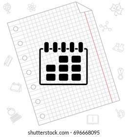 Web line icon. Calendar