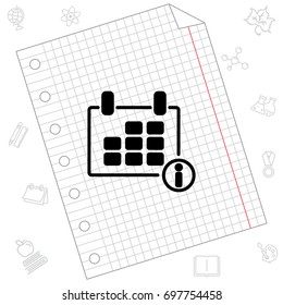 Web line icon. Calendar