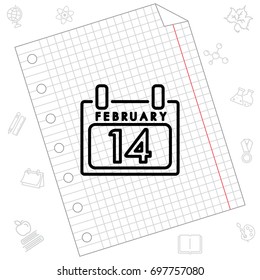 Web line icon. Calendar