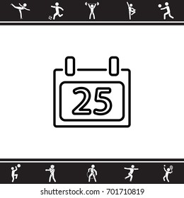 Web line icon. Calendar