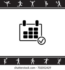 Web line icon. Calendar