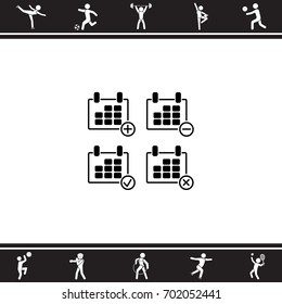 Web line icon. Calendar