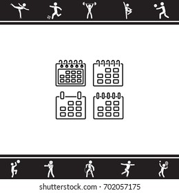 Web line icon. Calendar