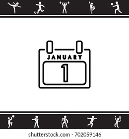 Web line icon. Calendar