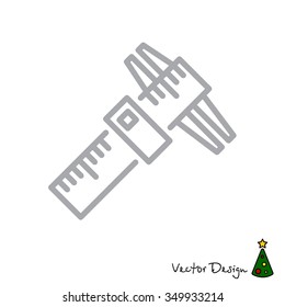 Web line icon. Caliper