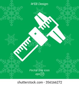Web line icon. Caliper