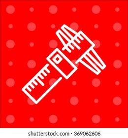 Web line icon. Caliper