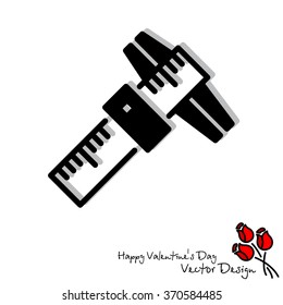 Web line icon. Caliper