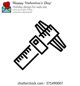 Web line icon. Caliper