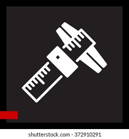 Web line icon. Caliper