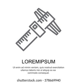 Web line icon. Caliper