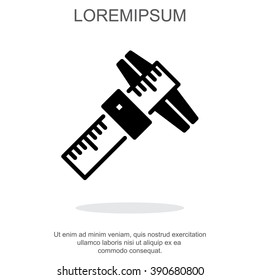 Web line icon. Caliper