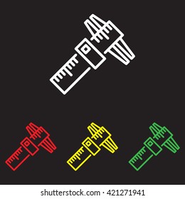 Web line icon. Caliper