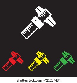 Web line icon. Caliper
