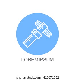 Web line icon. Caliper