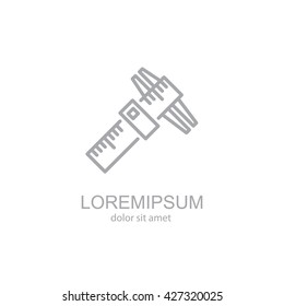 Web line icon. Caliper