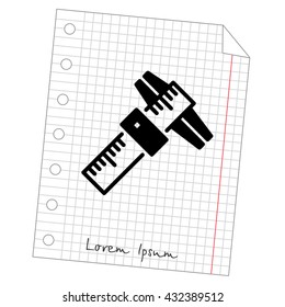 Web line icon. Caliper
