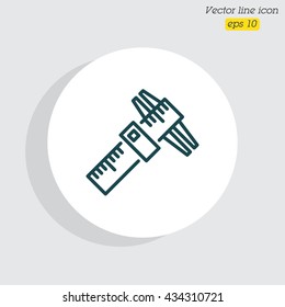 Web line icon. Caliper
