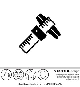 Web line icon. Caliper