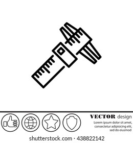 Web line icon. Caliper