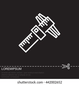 Web line icon. Caliper