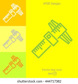 Web line icon. Caliper